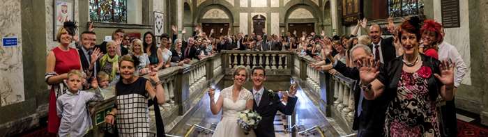 Wedding ceremony at Lancaster Town Hall