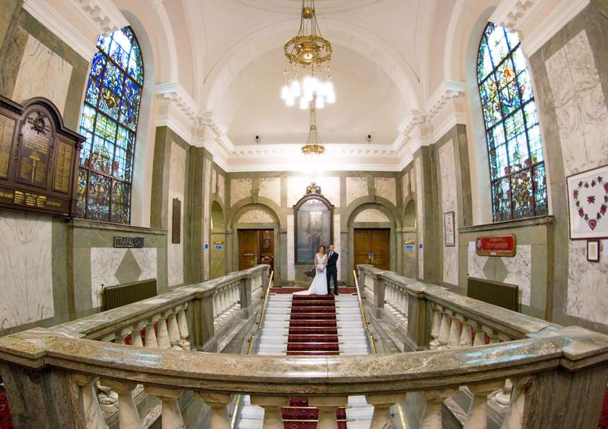 The main staircase, Lancaster town hall