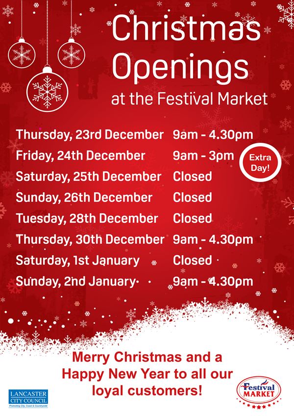 Christmas Opening Times 2021