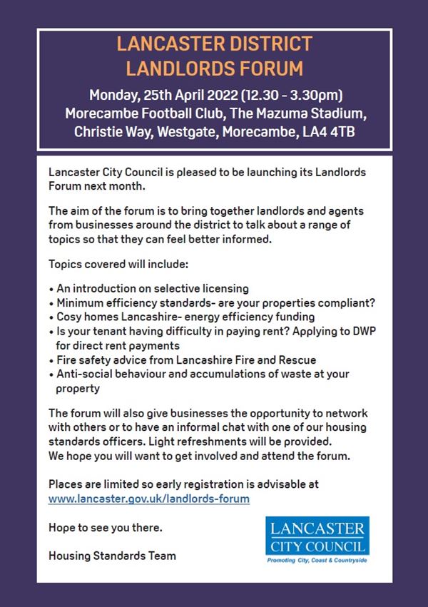 Landlord Forum Poster