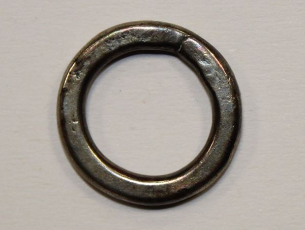 photo of a simple metal ring with a round profile
