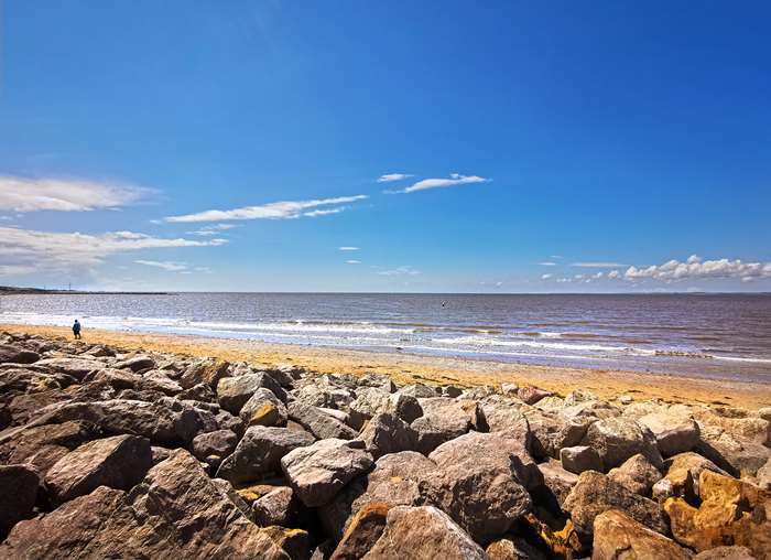 Vegetation growing in the rock armour on Morecambe seafront is one of the areas to receive attention as part of a deep clean