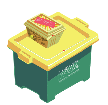 Place your batteries in a clearly-labelled recyclable tub with a lid on it
