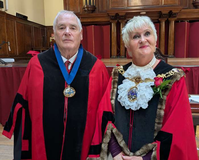 New mayor Councillor Margaret Pattison with her deputy, Councillor John Hanson
