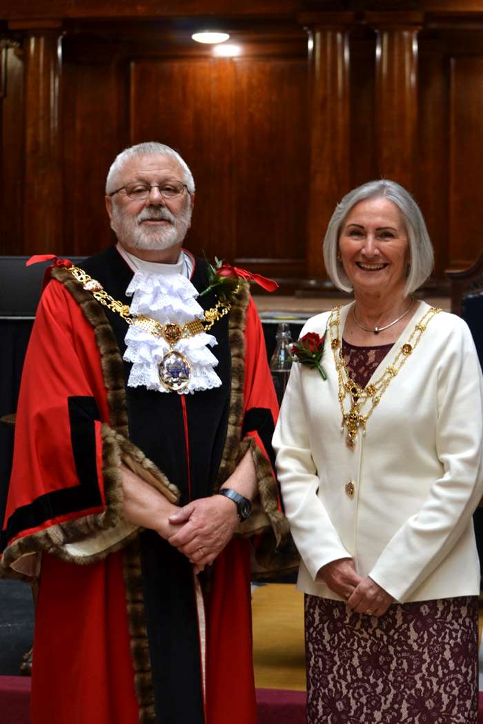 Councillor Colin Hartley and the Mayoress
