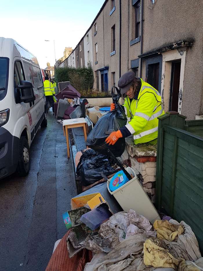 Flood clearance in Galgate