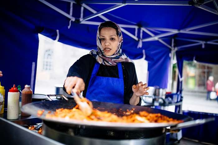 Charter Market hot food stall